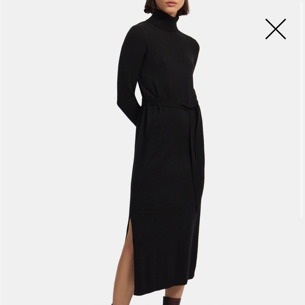 NWT Theory Cashmere Turtleneck Belted Dress